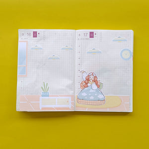 Peaceful Sweet Dreams Hobonichi A6 Daily Sticker Kit - a046