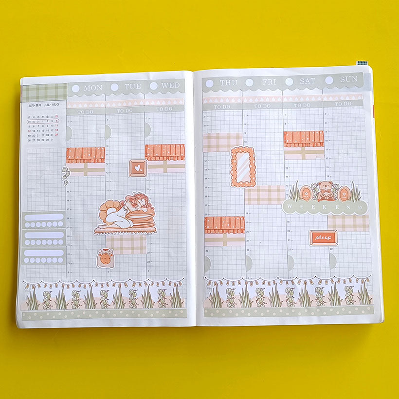 Placid Sweet Dreams Hobonichi Cousin Weekly Kit - hcwk090