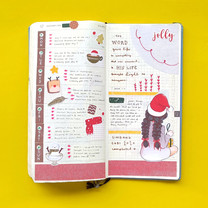 Jolly Christmas Collections PaperDollzCo Planner Sticker | C166