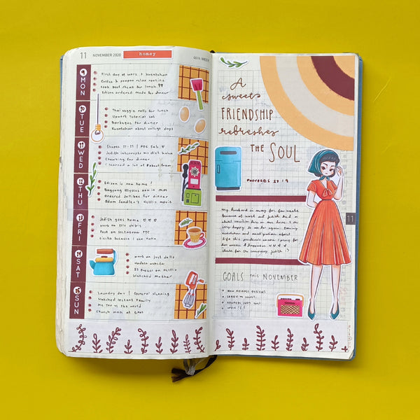 60s Homey Collections PaperDollzCo Planner Sticker | C180