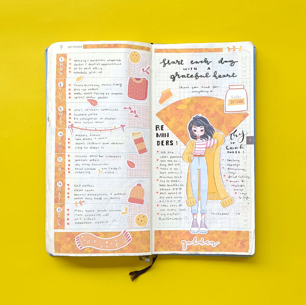 Golden Fall Planner Sticker | C174