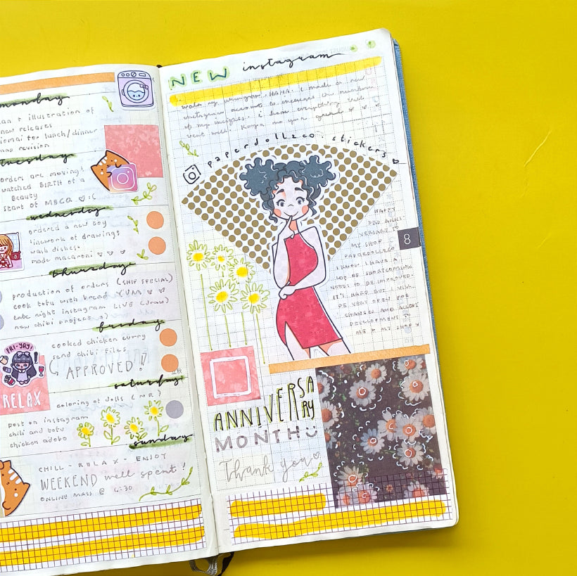 PaperDollzCo Red Dress Planner Sticker | J143