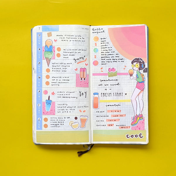 Cool Summer Collections PaperDollzCo Planner Sticker | C162