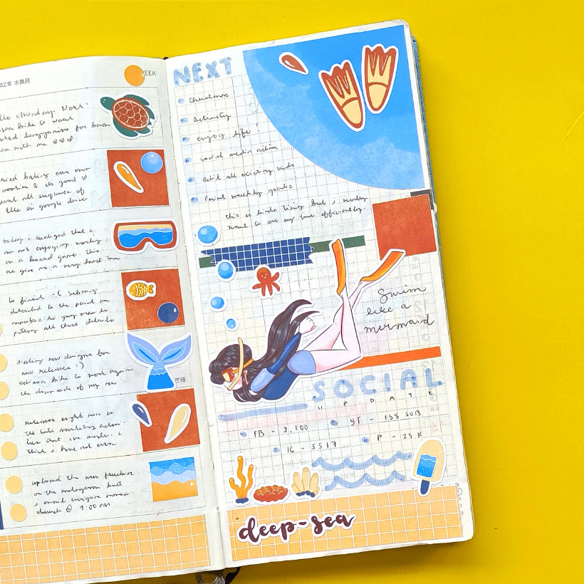 Deep Sea Summer Collections PaperDollzCo Planner Sticker | C158