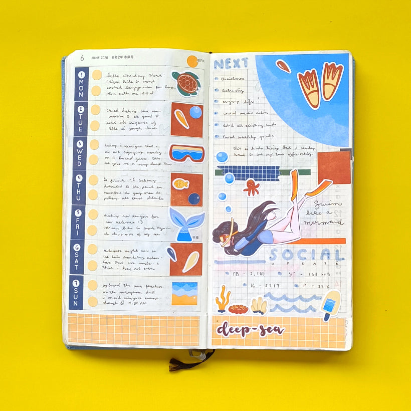 Deep Sea Summer Collections PaperDollzCo Planner Sticker | C158
