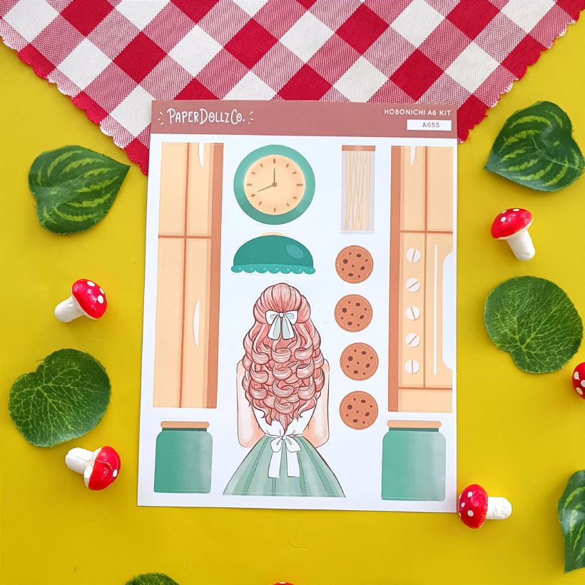 Kitchen Crowning Glory Hobonichi A6 Daily Sticker Kit - a055