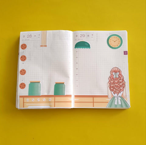 Kitchen Crowning Glory Hobonichi A6 Daily Sticker Kit - a055