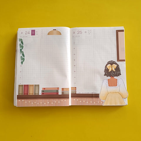 Library Crowning Glory Hobonichi A6 Daily Sticker Kit - a053