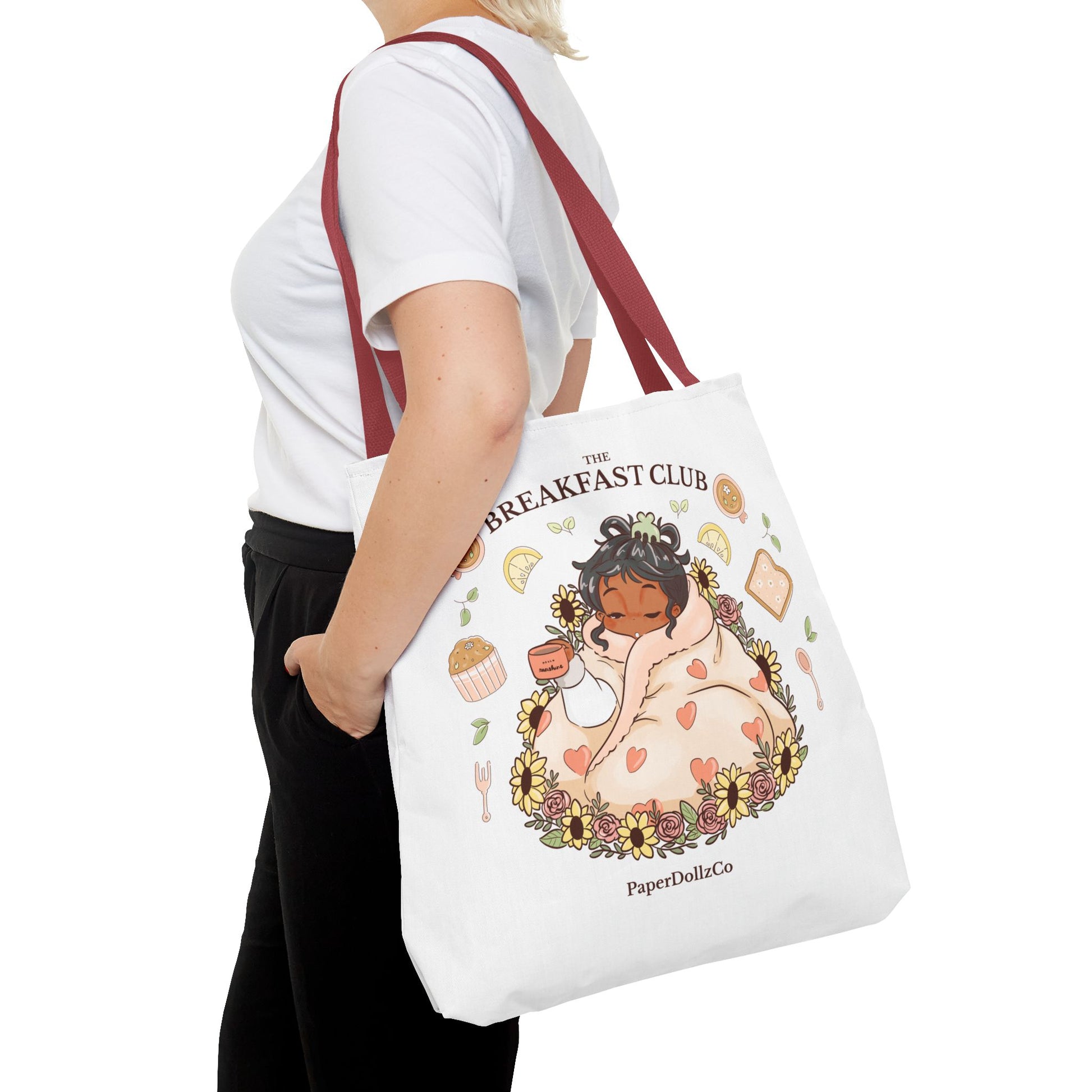 Breakfast Club Tote Bag for Food Lovers, Stylish Grocery Tote, Cute Shopping Bag, Gift for Foodies, Eco-Friendly Accessory | Olive Merch