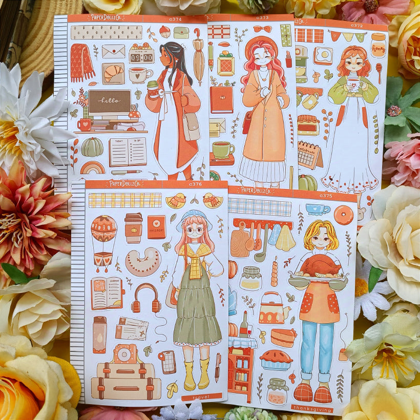 Travel | Fabulous Fall | Collection Stickers | C376 – PaperDollzCo