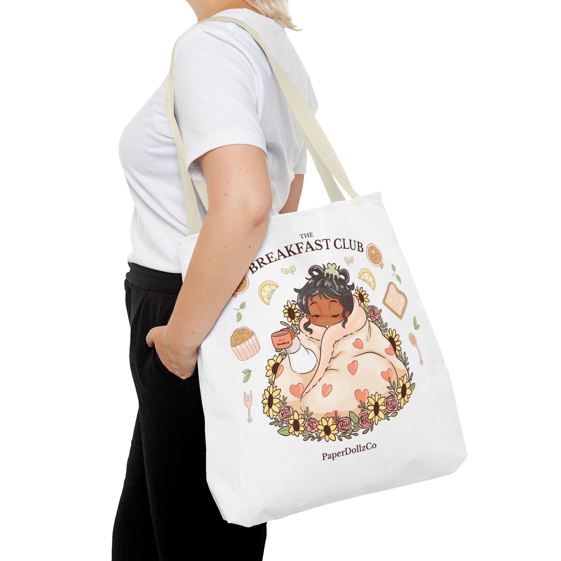 Breakfast Club Tote Bag for Food Lovers, Stylish Grocery Tote, Cute Shopping Bag, Gift for Foodies, Eco-Friendly Accessory | Olive Merch