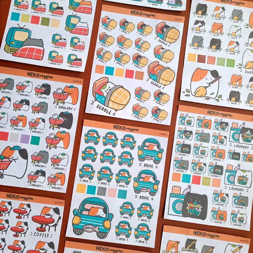 Journaling | Activity | Neko Veggies Sticker | nv005