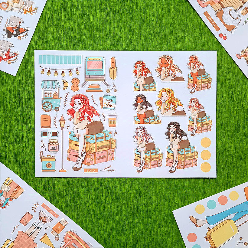 Wanderlust PaperDollzCo Planner Sticker Book | CB065