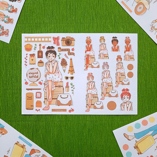 Wanderlust PaperDollzCo Planner Sticker Book | CB065