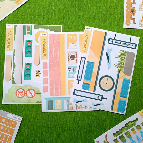 Wanderlust Hobonichi Cousin Daily Sticker Kit