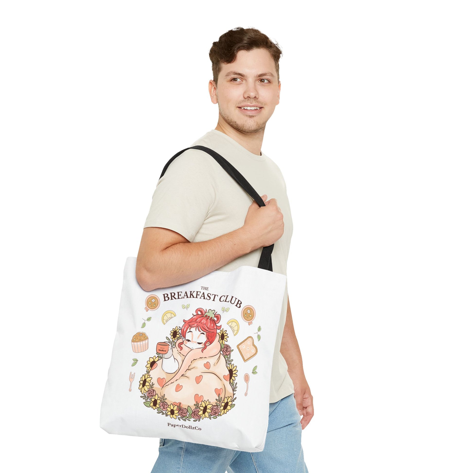 Breakfast Club Tote Bag for Food Lovers, Stylish Grocery Tote, Cute Shopping Bag, Gift for Foodies, Eco-Friendly Accessory | Cherry Merch