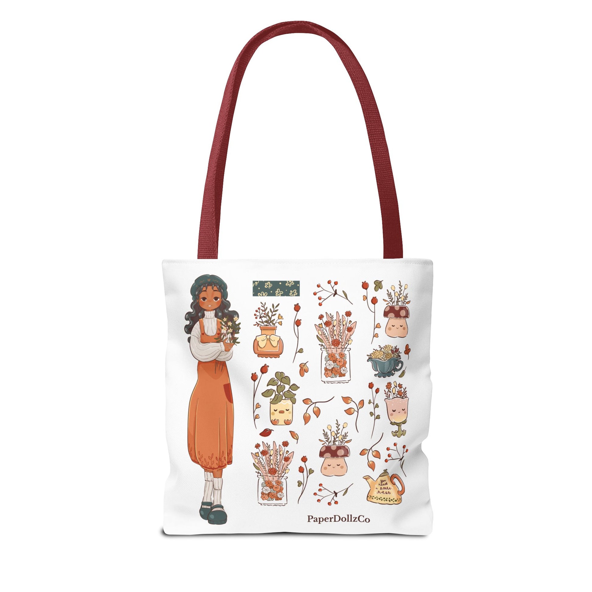 Autumn-Themed Tote Bag, Cozy Fall Essentials, Cute Eco-Friendly Shoulder Bag, Harvest Season Shopping Bag, Pumpkin Spice Carryall | Olive Merch