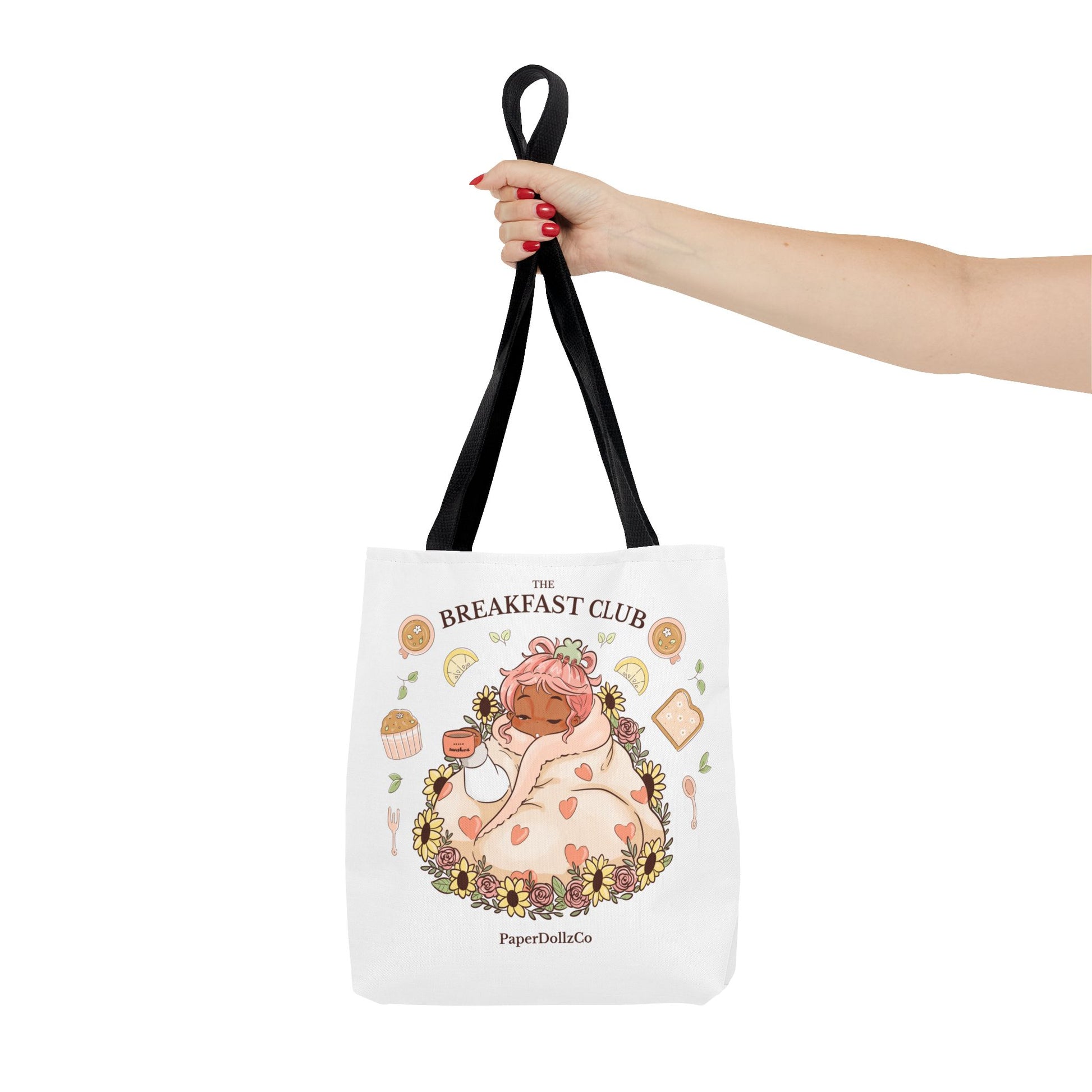 Breakfast Club Tote Bag for Food Lovers, Stylish Grocery Tote, Cute Shopping Bag, Gift for Foodies, Eco-Friendly Accessory | Apricot Merch
