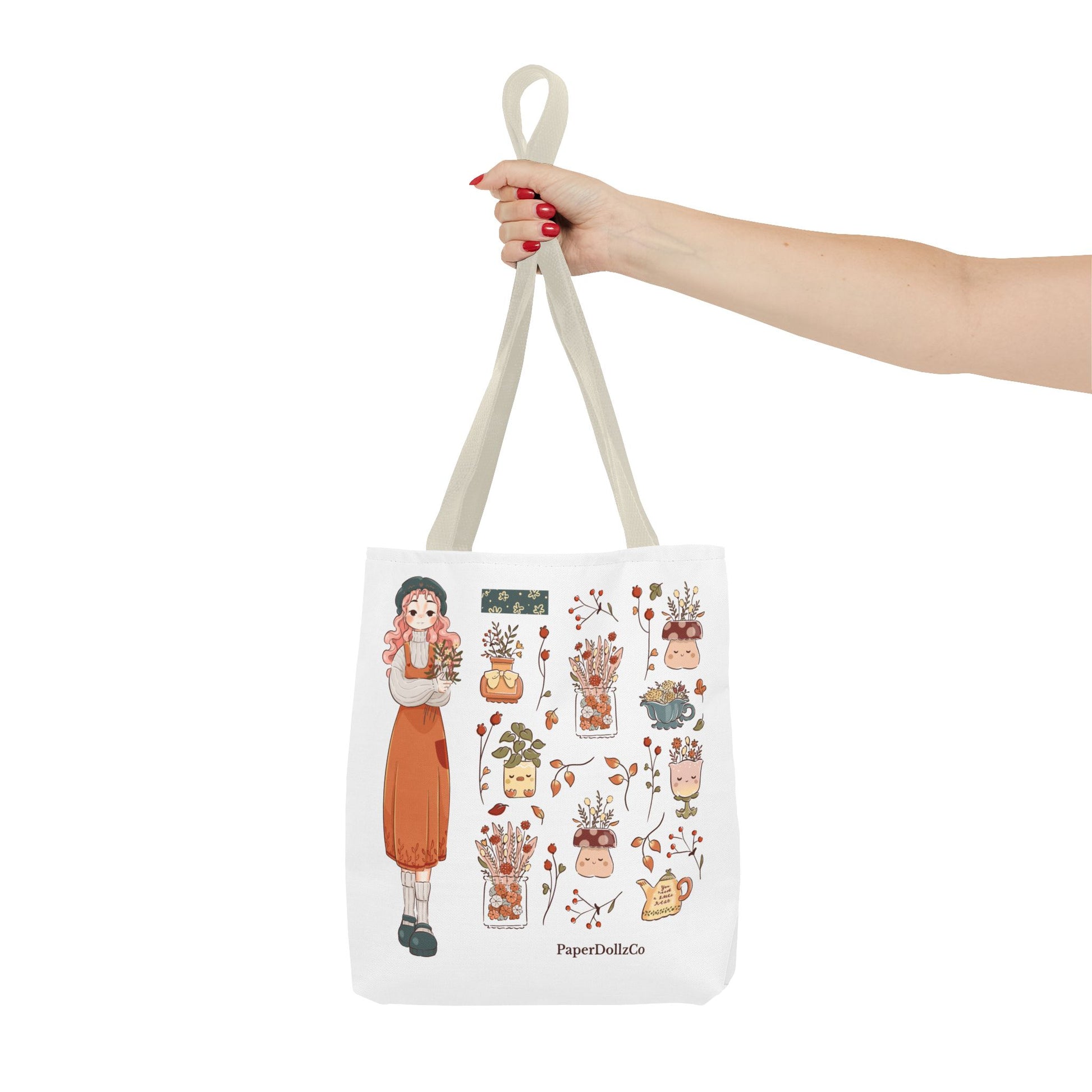 Autumn-Themed Tote Bag, Cozy Fall Essentials, Cute Eco-Friendly Shoulder Bag, Harvest Season Shopping Bag, Pumpkin Spice Carryall | Peach Merch