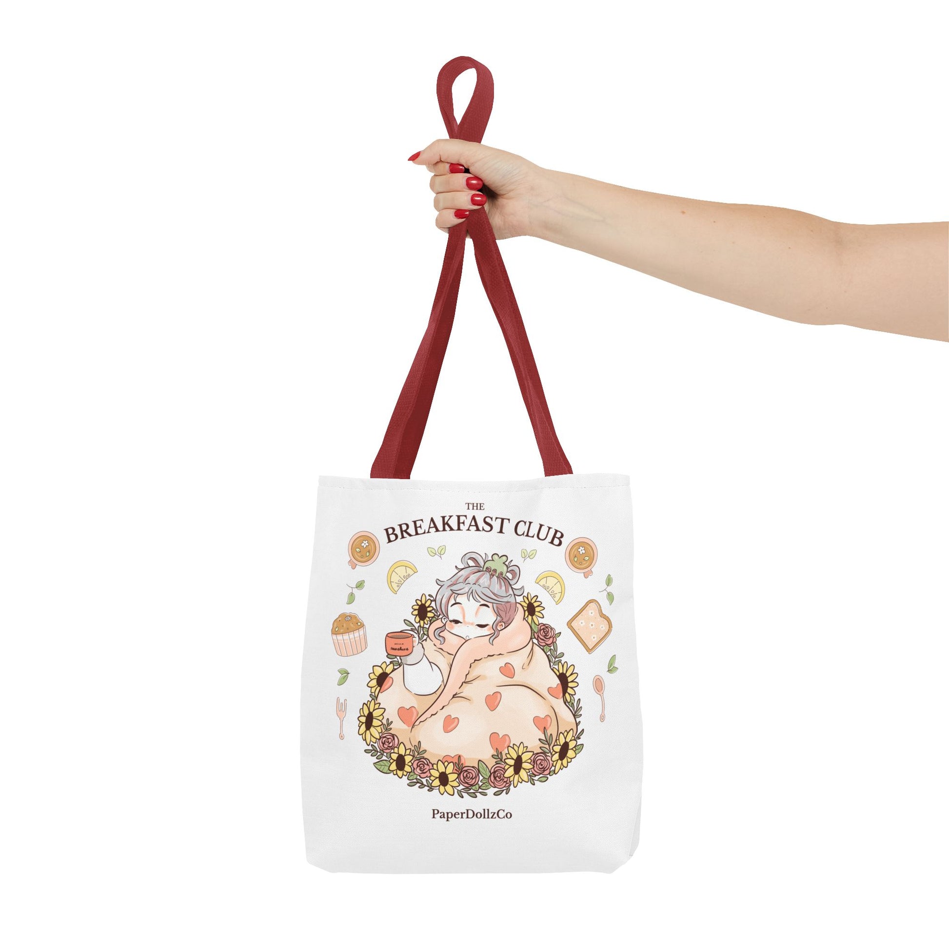 Breakfast Club Tote Bag for Food Lovers, Stylish Grocery Tote, Cute Shopping Bag, Gift for Foodies, Eco-Friendly Accessory | Cotton Merch