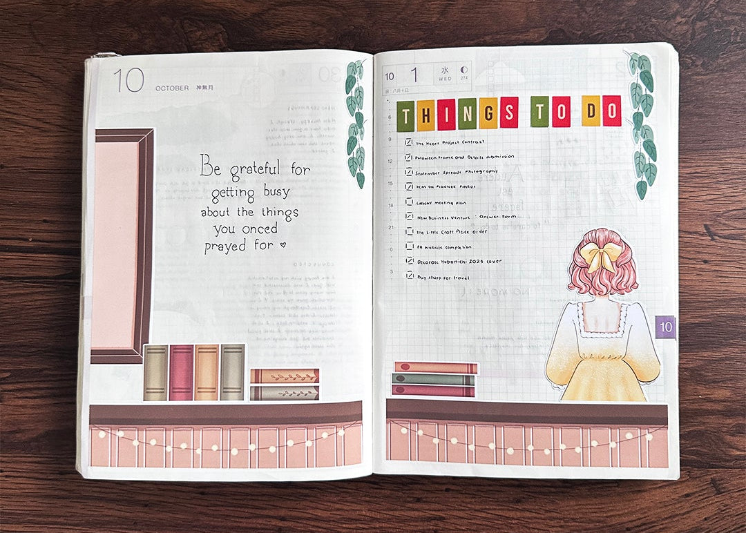 Crowning Glory | Hobonichi | Cousin Daily Sticker Kit | Cd023