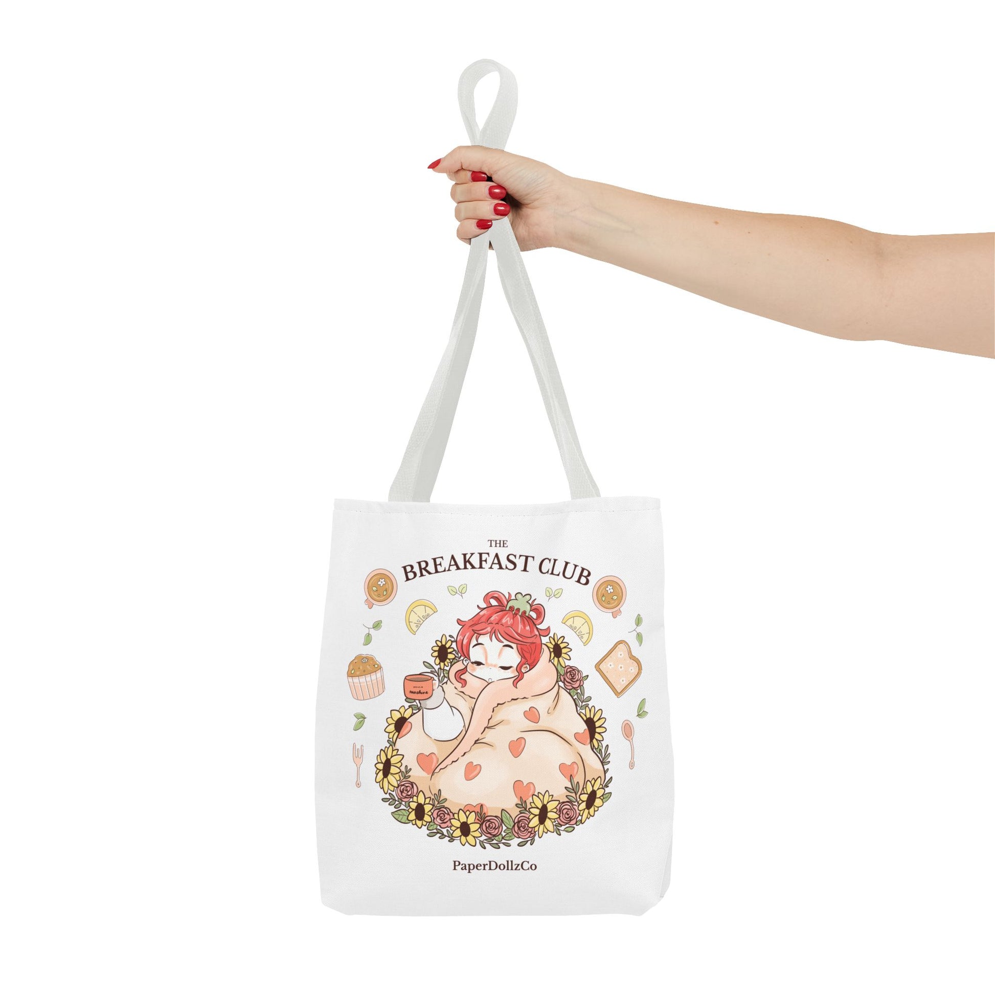 Breakfast Club Tote Bag for Food Lovers, Stylish Grocery Tote, Cute Shopping Bag, Gift for Foodies, Eco-Friendly Accessory | Cherry Merch