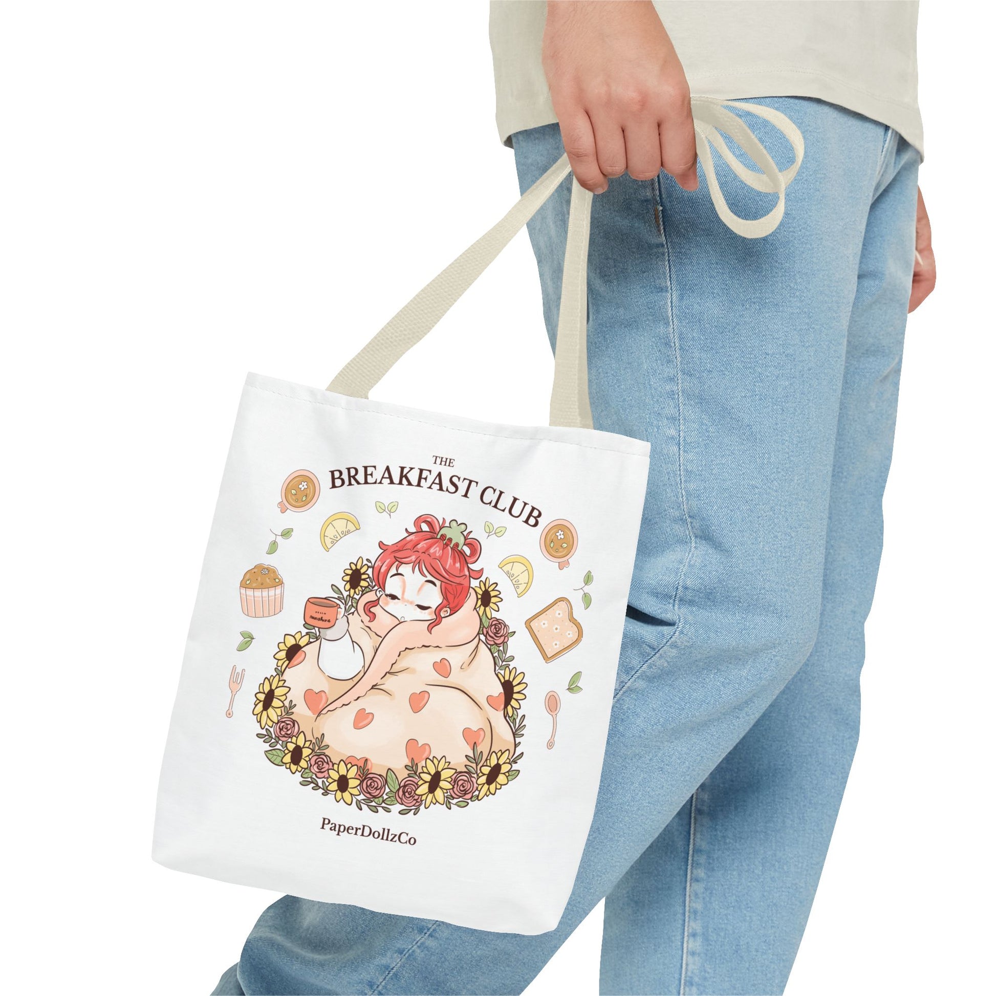 Breakfast Club Tote Bag for Food Lovers, Stylish Grocery Tote, Cute Shopping Bag, Gift for Foodies, Eco-Friendly Accessory | Cherry Merch