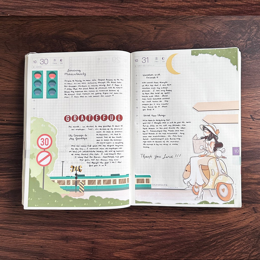 Wanderlust | Hobonichi | Cousin Daily Sticker Kit | Cd036