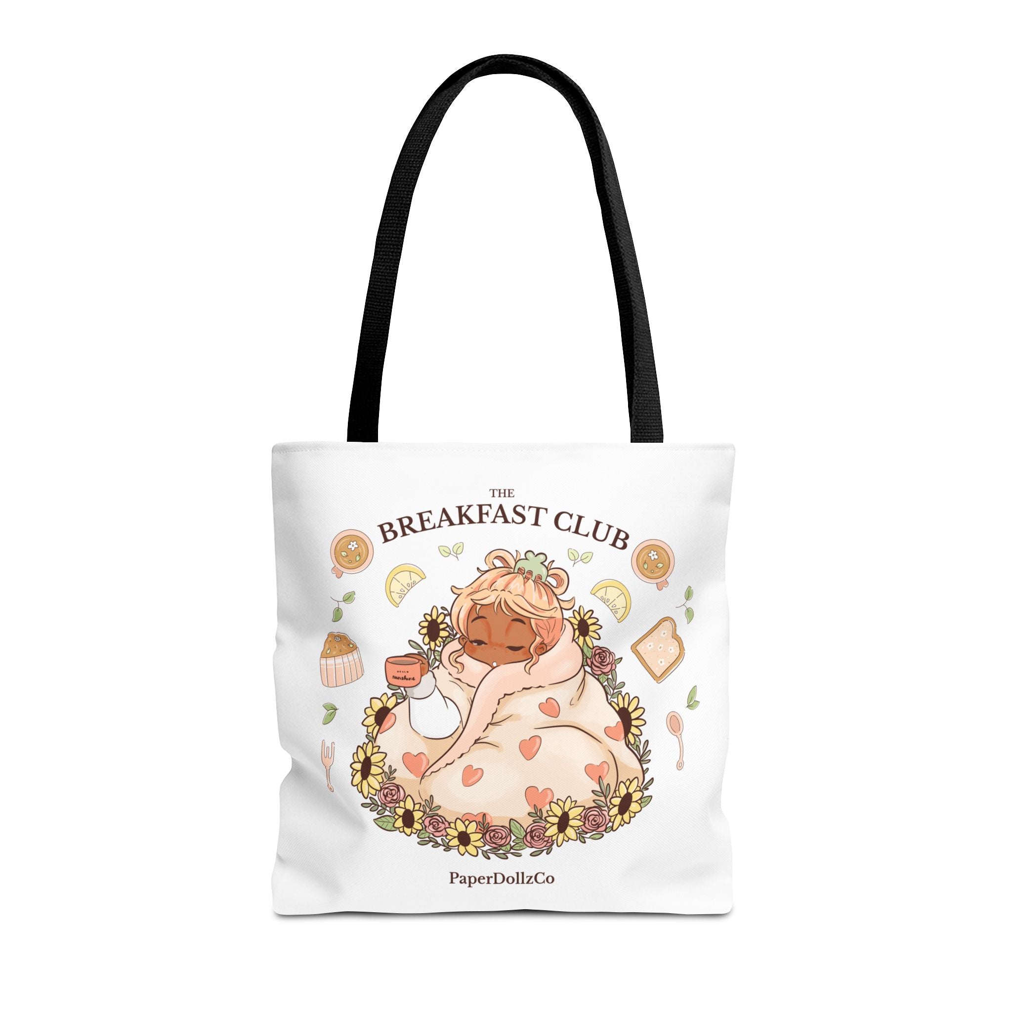 Breakfast Club Tote Bag for Food Lovers, Stylish Grocery Tote, Cute Shopping Bag, Gift for Foodies, Eco-Friendly Accessory | Mirabelle Merch