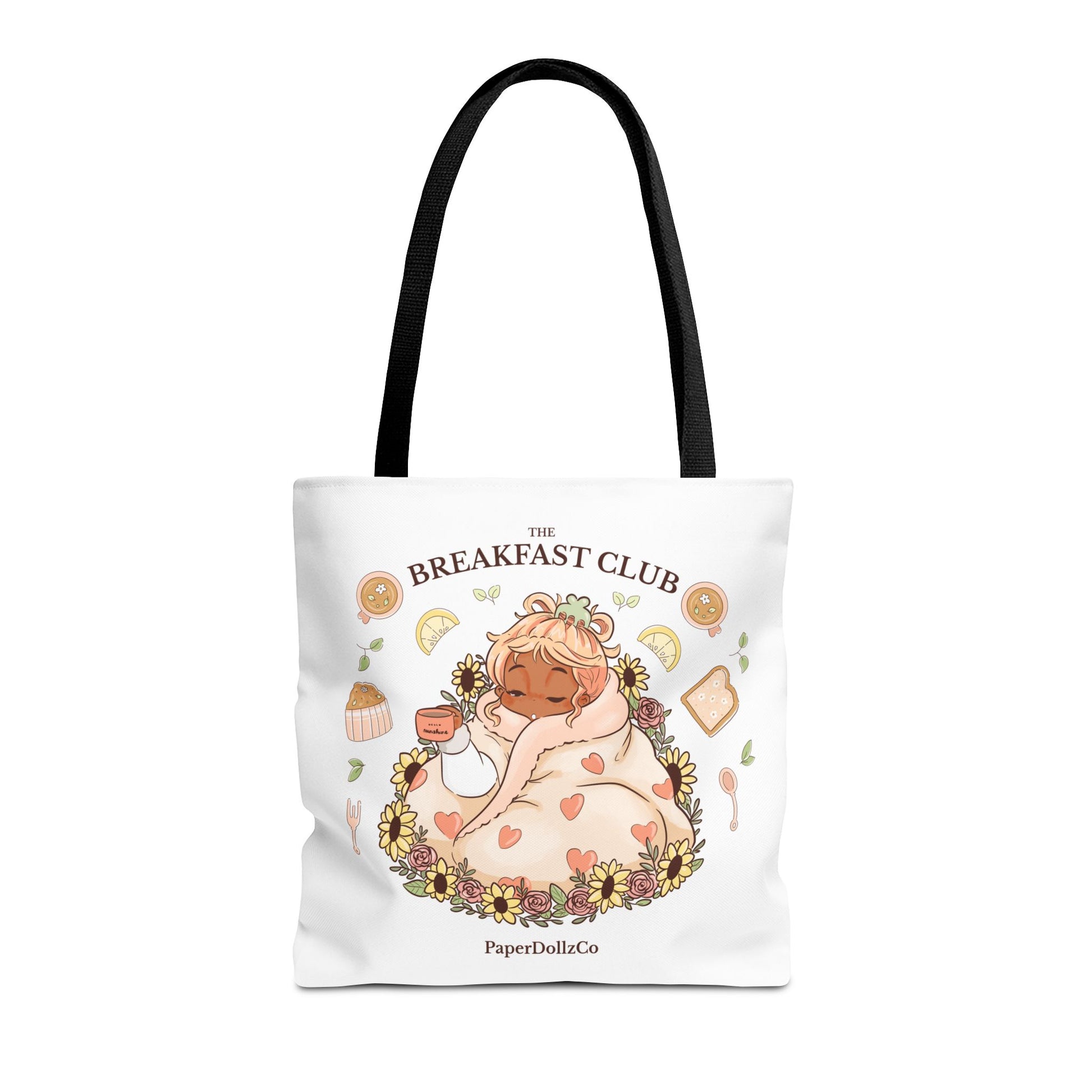 Breakfast Club Tote Bag for Food Lovers, Stylish Grocery Tote, Cute Shopping Bag, Gift for Foodies, Eco-Friendly Accessory | Mirabelle Merch