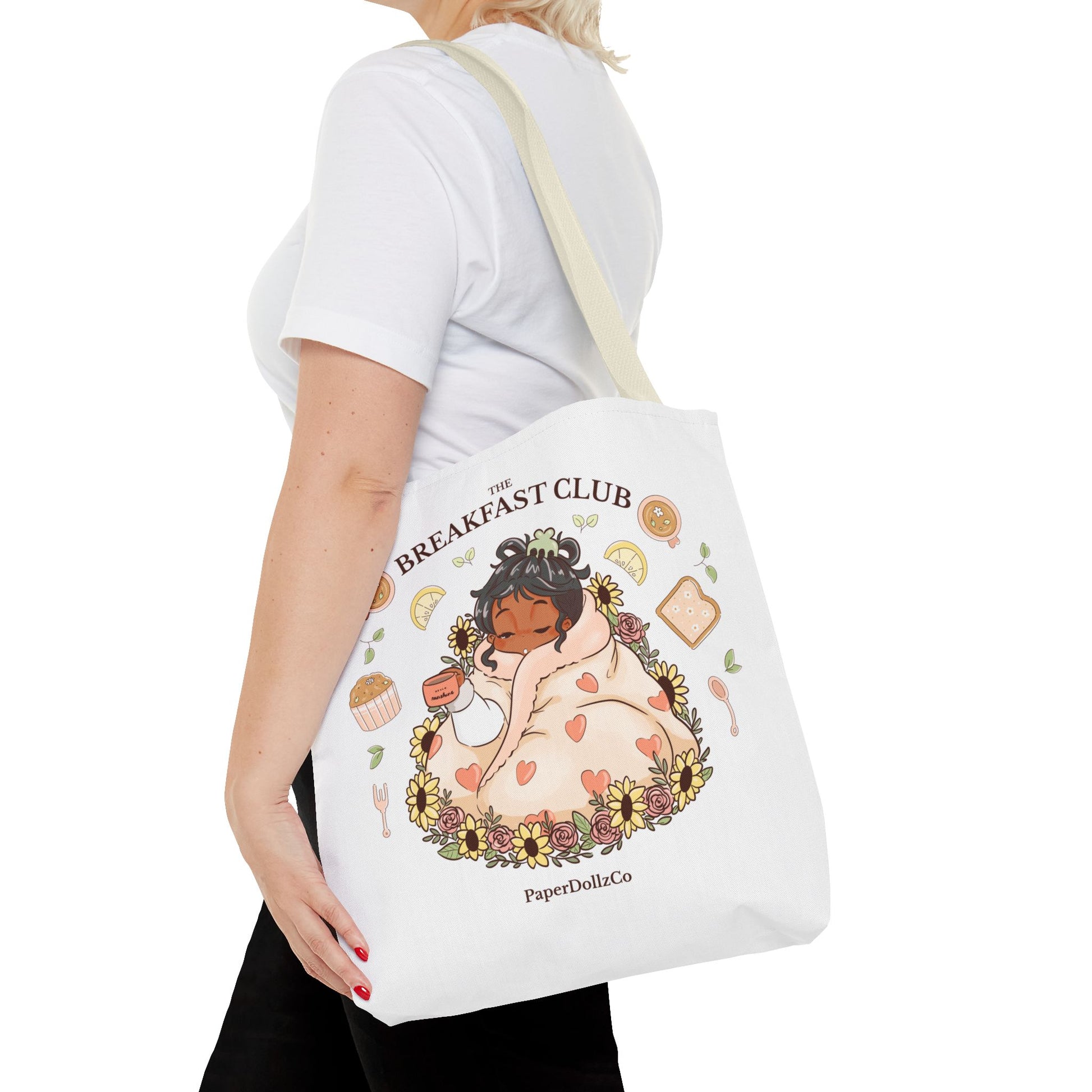 Breakfast Club Tote Bag for Food Lovers, Stylish Grocery Tote, Cute Shopping Bag, Gift for Foodies, Eco-Friendly Accessory | Olive Merch
