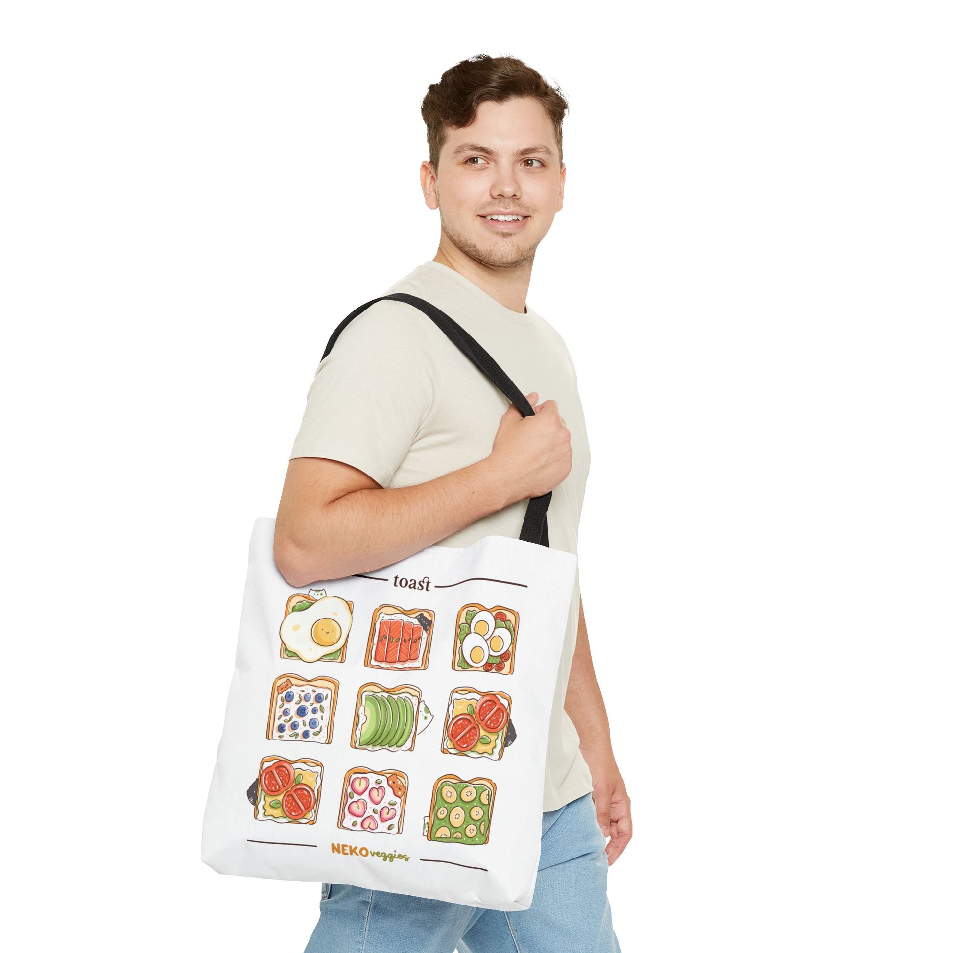 Charming Illustrated Tote Bag - Perfect for Foodies, Tea Lovers, Market Days, Gift Ideas, Home Decor | Merch