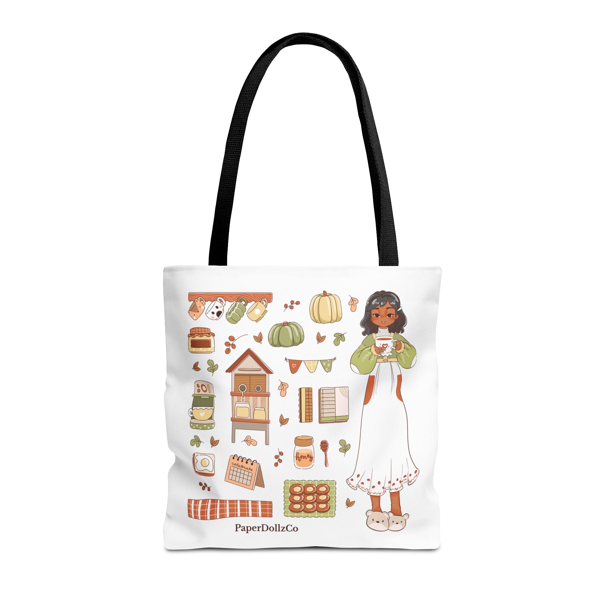 Autumn-Themed Tote Bag, Cozy Fall Essentials, Cute Eco-Friendly Shoulder Bag, Harvest Season Shopping Bag, Pumpkin Spice Carryall | Olive Merch