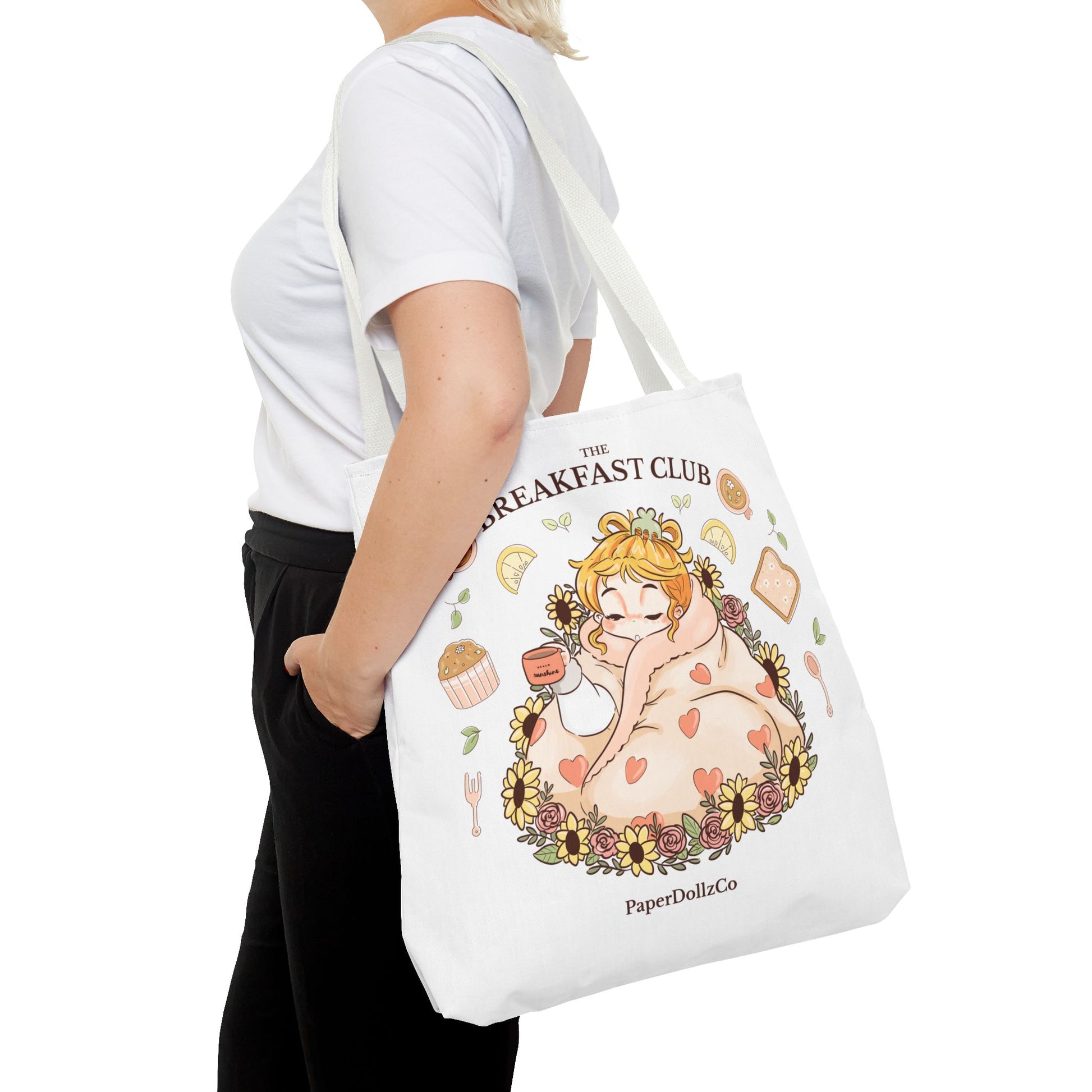 Breakfast Club Tote Bag for Food Lovers, Stylish Grocery Tote, Cute Shopping Bag, Gift for Foodies, Eco-Friendly Accessory | Lemon Merch