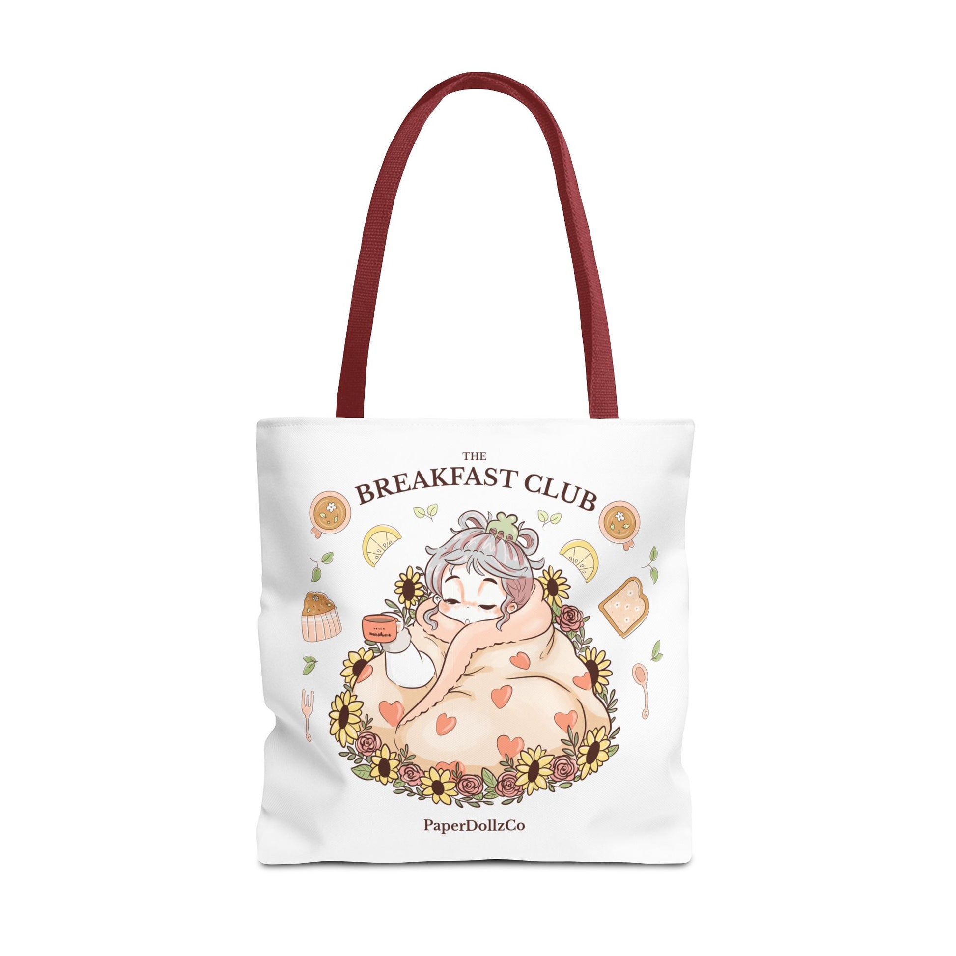 Breakfast Club Tote Bag for Food Lovers, Stylish Grocery Tote, Cute Shopping Bag, Gift for Foodies, Eco-Friendly Accessory | Cotton Merch