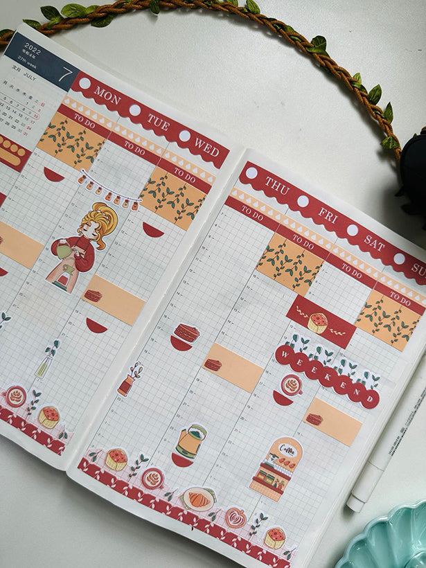 Coffee Shop ( True Passion ) Hobonichi Cousin Weekly Kit - hcwk027