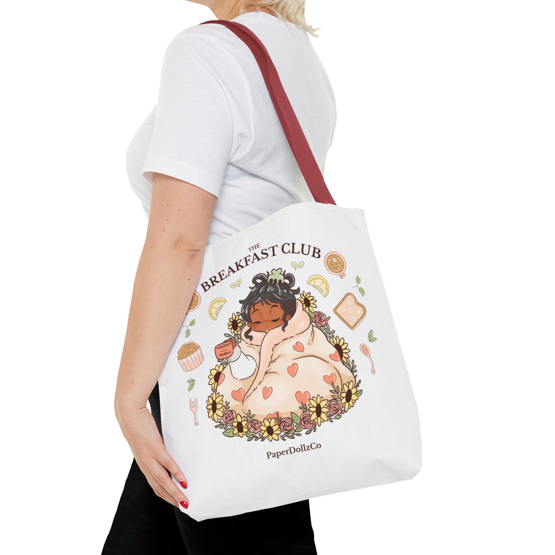 Breakfast Club Tote Bag for Food Lovers, Stylish Grocery Tote, Cute Shopping Bag, Gift for Foodies, Eco-Friendly Accessory | Olive Merch