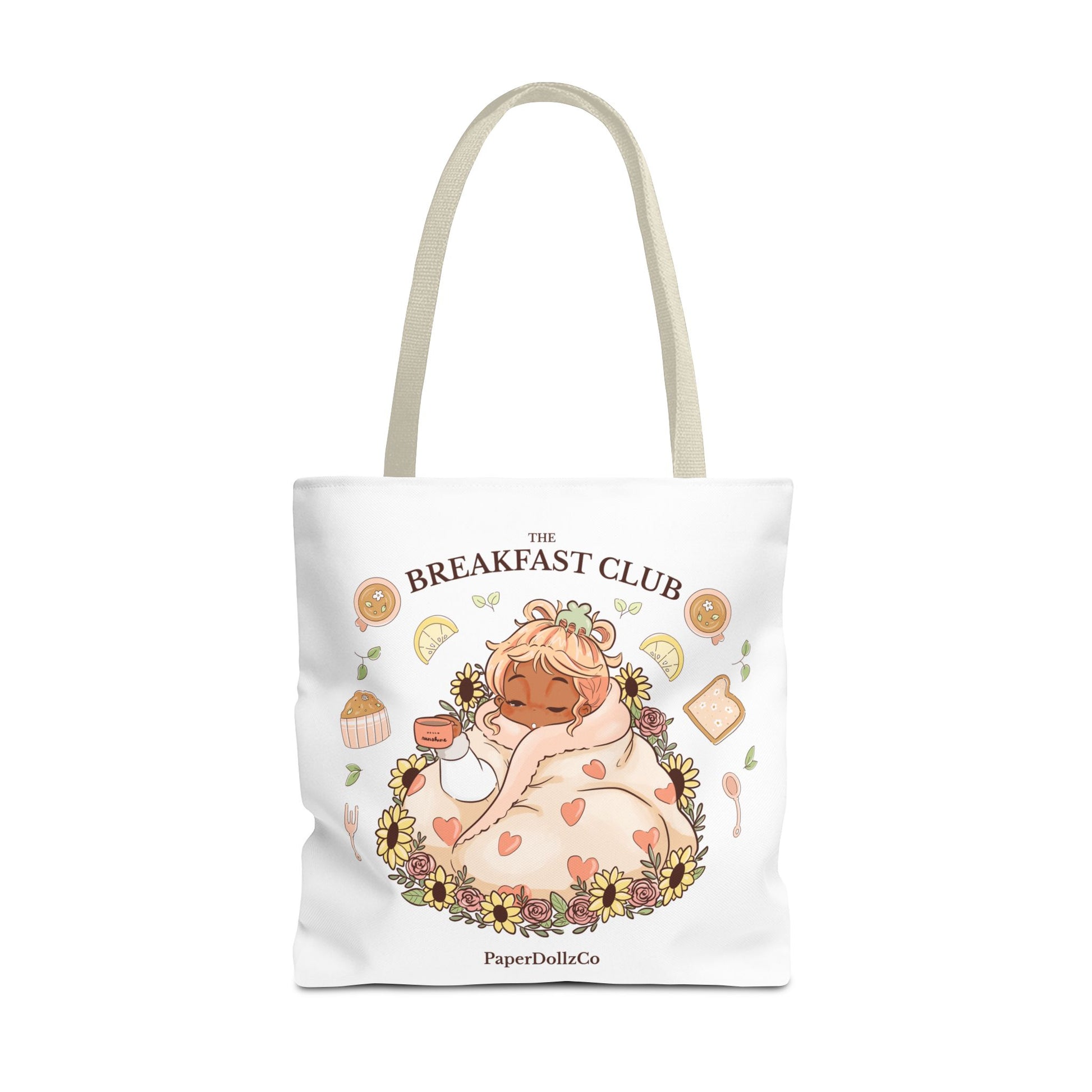 Breakfast Club Tote Bag for Food Lovers, Stylish Grocery Tote, Cute Shopping Bag, Gift for Foodies, Eco-Friendly Accessory | Mirabelle Merch