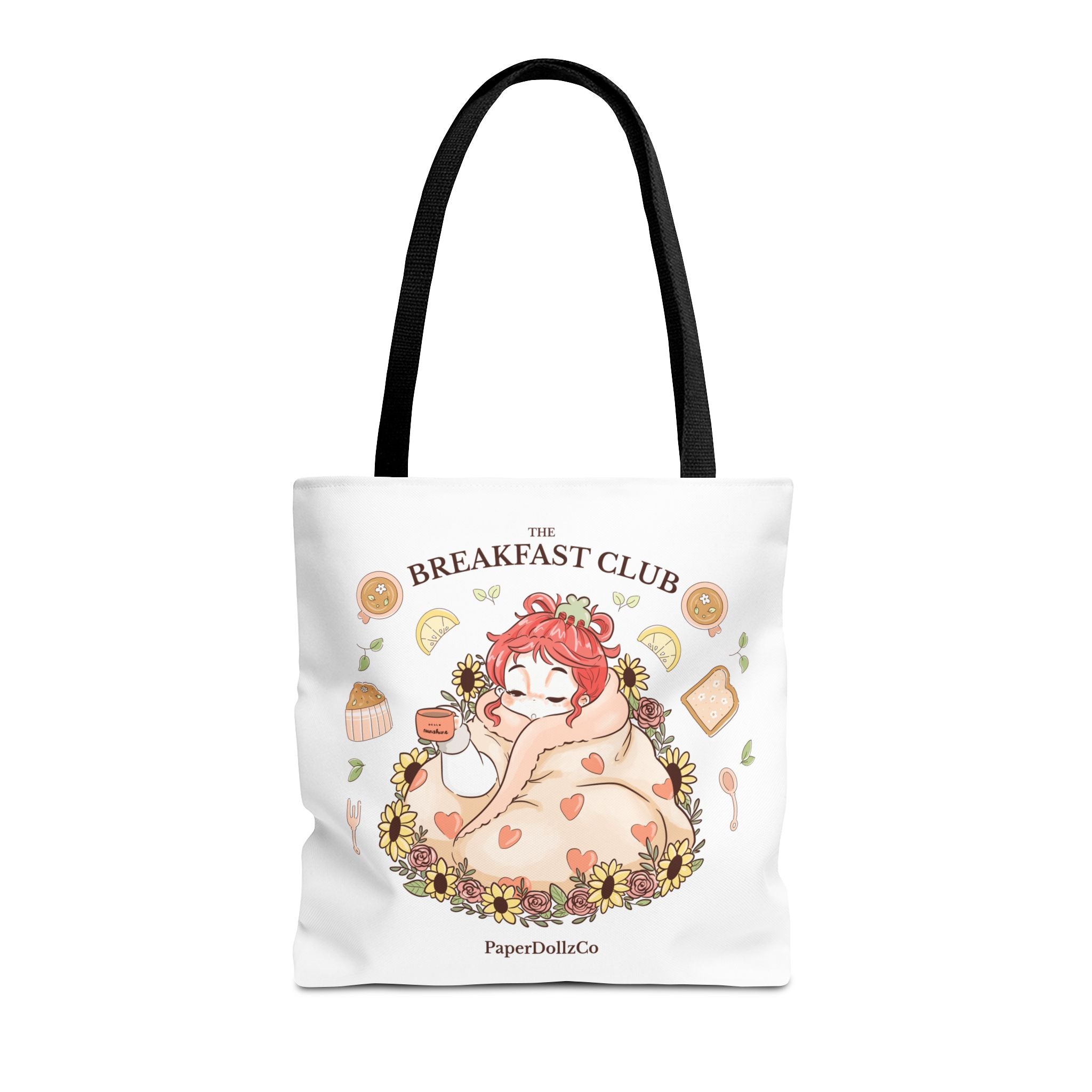 Breakfast Club Tote Bag for Food Lovers, Stylish Grocery Tote, Cute Shopping Bag, Gift for Foodies, Eco-Friendly Accessory | Cherry Merch