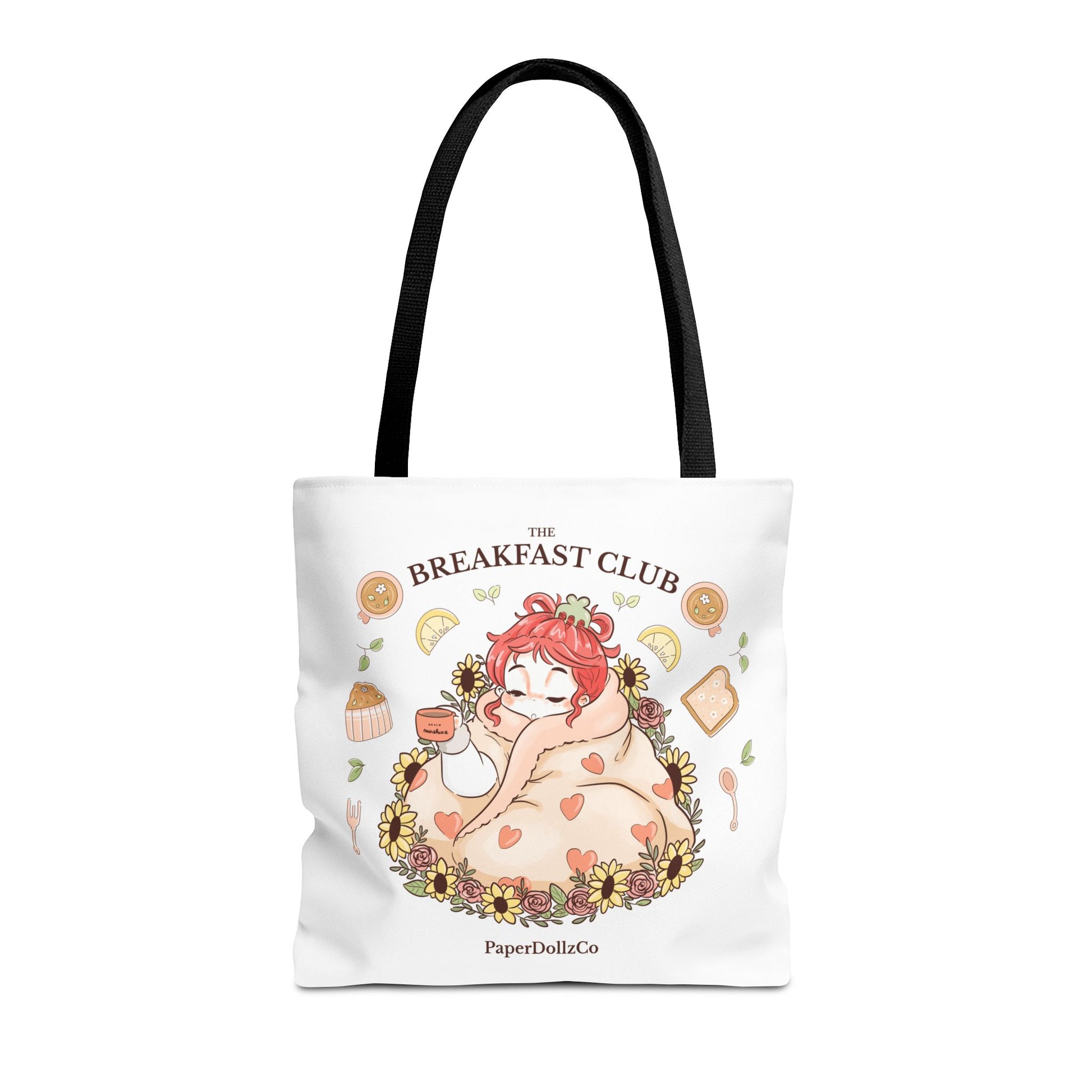 Breakfast Club Tote Bag for Food Lovers, Stylish Grocery Tote, Cute Shopping Bag, Gift for Foodies, Eco-Friendly Accessory | Cherry Merch