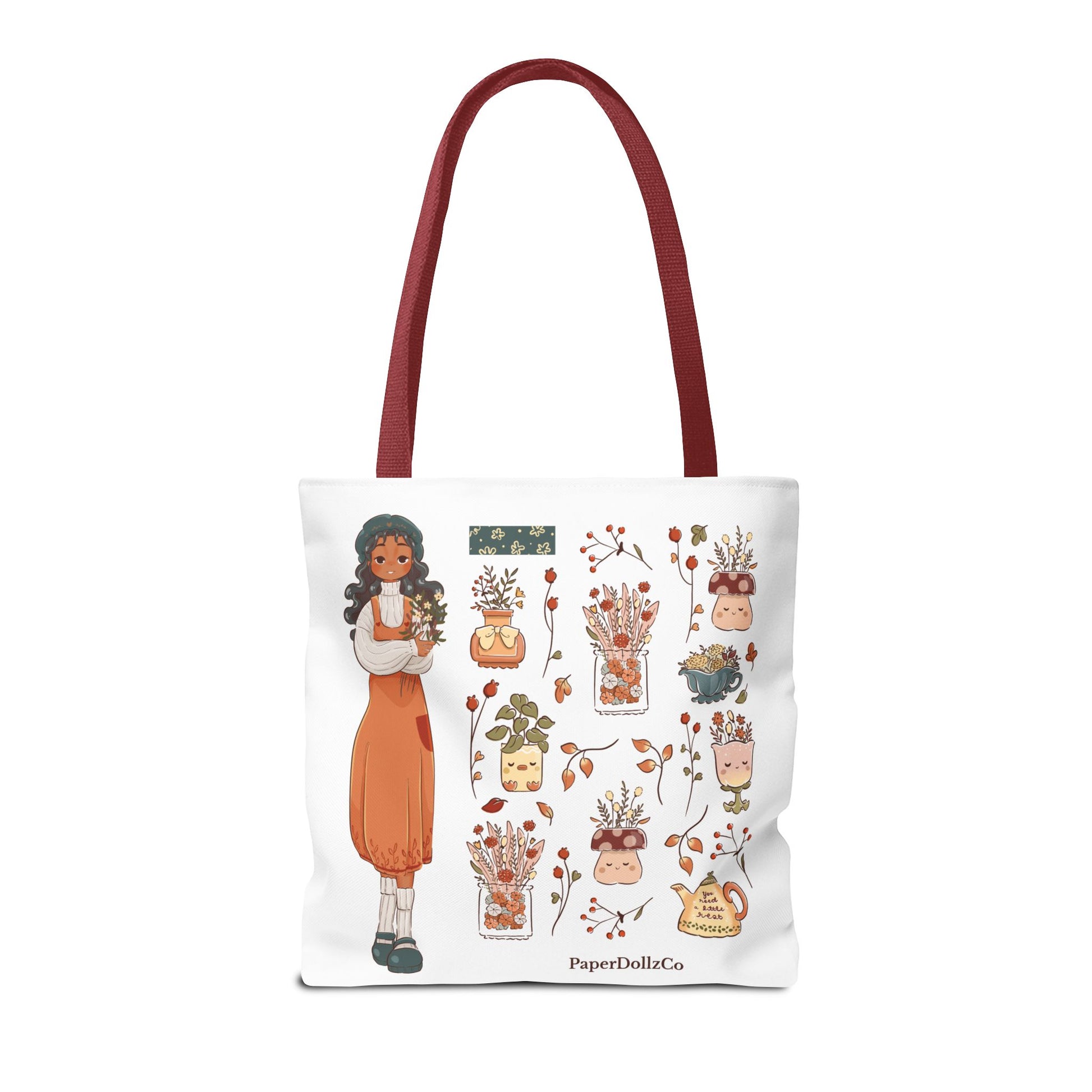 Autumn-Themed Tote Bag, Cozy Fall Essentials, Cute Eco-Friendly Shoulder Bag, Harvest Season Shopping Bag, Pumpkin Spice Carryall | Olive Merch