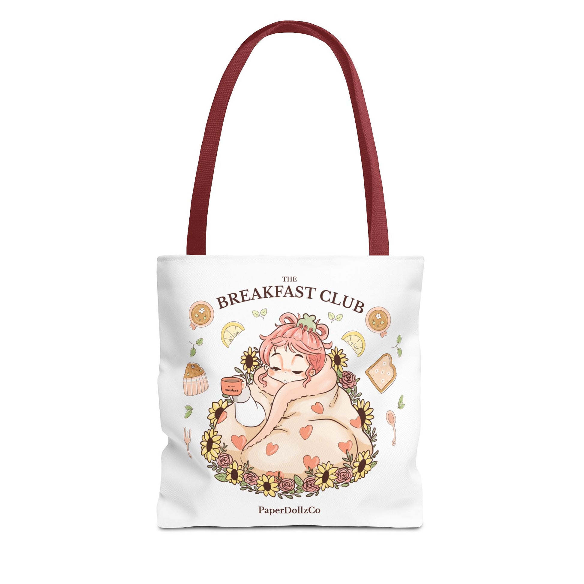 Breakfast Club Tote Bag for Food Lovers, Stylish Grocery Tote, Cute Shopping Bag, Gift for Foodies, Eco-Friendly Accessory | Peach Merch