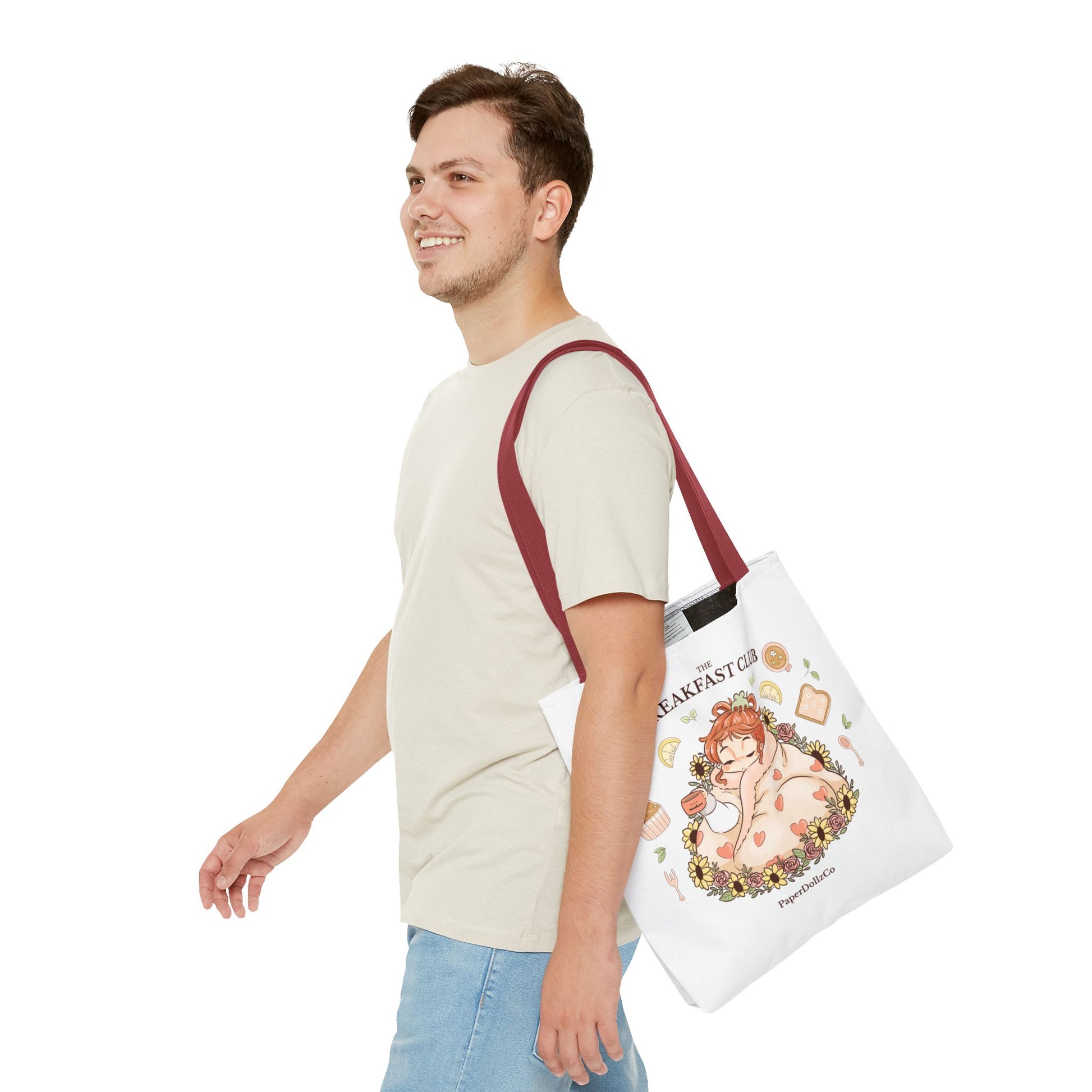 Breakfast Club Tote Bag for Food Lovers, Stylish Grocery Tote, Cute Shopping Bag, Gift for Foodies, Eco-Friendly Accessory | Kiwi Merch