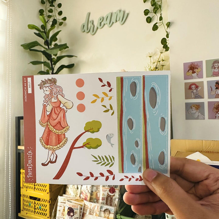 Artist Pretty Petal Hobonichi A6 Daily Sticker Kit - a017