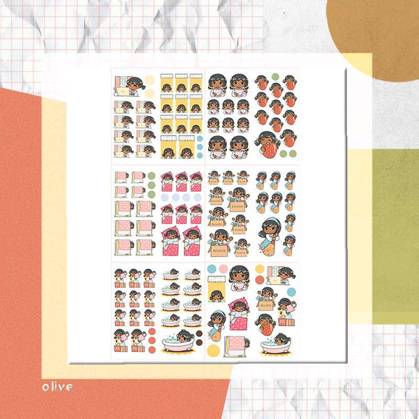 Spring Begins PaperDollzCo Sticker Book | FB013