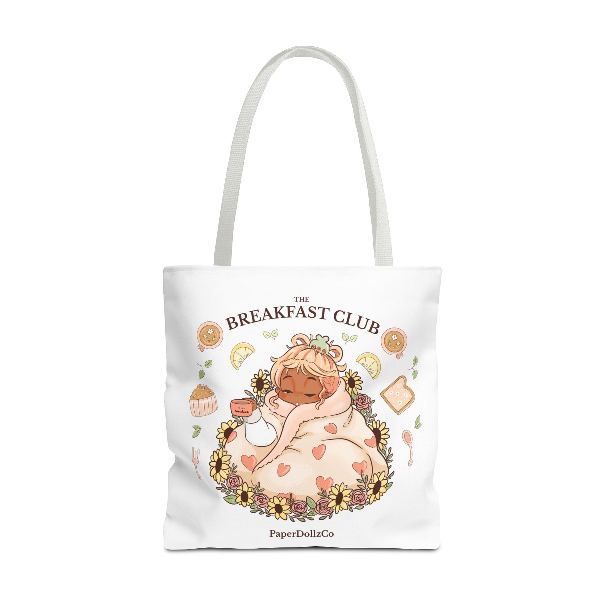Breakfast Club Tote Bag for Food Lovers, Stylish Grocery Tote, Cute Shopping Bag, Gift for Foodies, Eco-Friendly Accessory | Mirabelle Merch