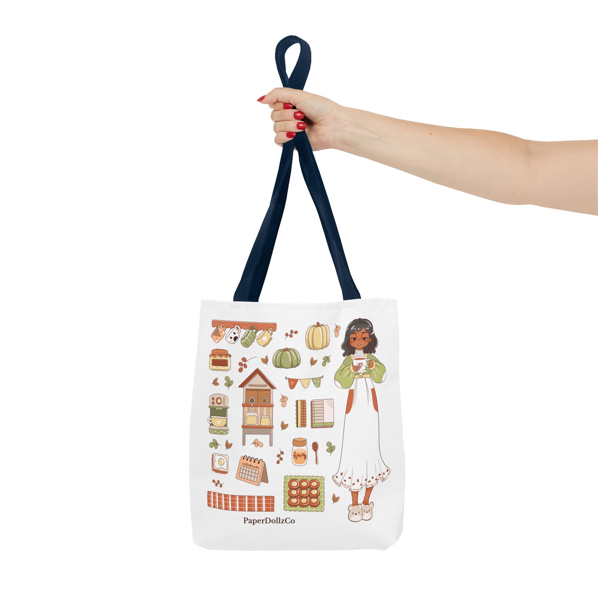 Autumn-Themed Tote Bag, Cozy Fall Essentials, Cute Eco-Friendly Shoulder Bag, Harvest Season Shopping Bag, Pumpkin Spice Carryall | Olive Merch