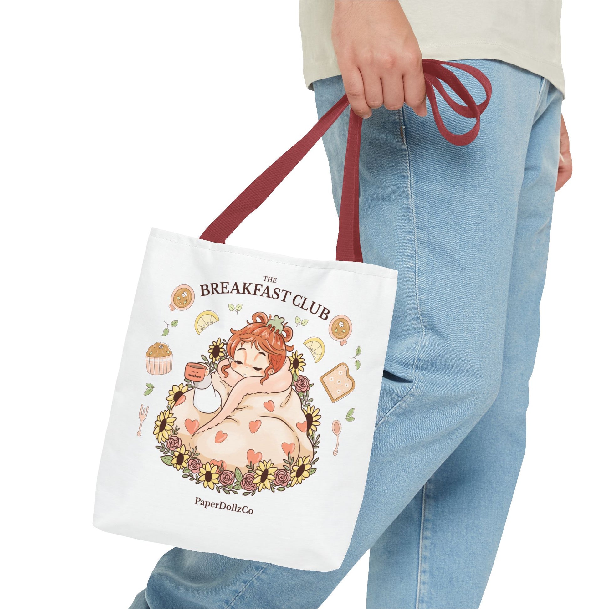 Breakfast Club Tote Bag for Food Lovers, Stylish Grocery Tote, Cute Shopping Bag, Gift for Foodies, Eco-Friendly Accessory | Kiwi Merch