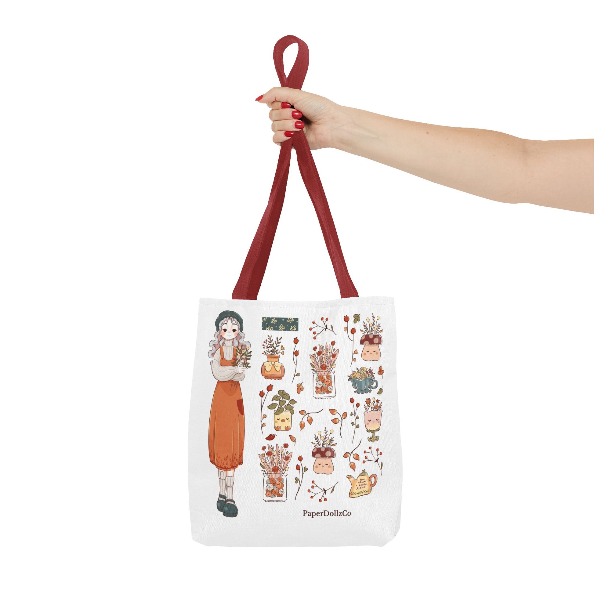 Autumn-Themed Tote Bag, Cozy Fall Essentials, Cute Eco-Friendly Shoulder Bag, Harvest Season Shopping Bag, Pumpkin Spice Carryall | Cotton Merch
