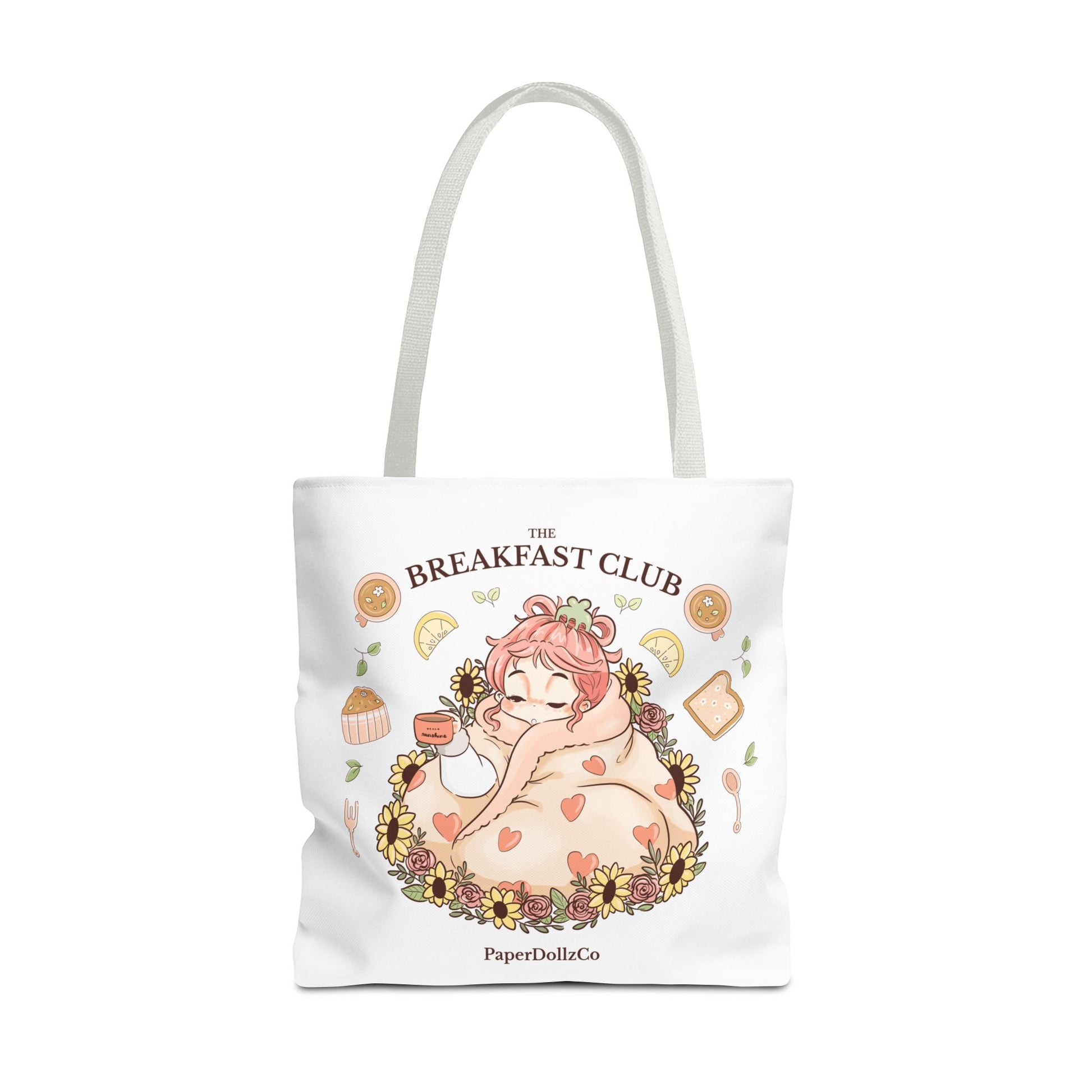 Breakfast Club Tote Bag for Food Lovers, Stylish Grocery Tote, Cute Shopping Bag, Gift for Foodies, Eco-Friendly Accessory | Peach Merch
